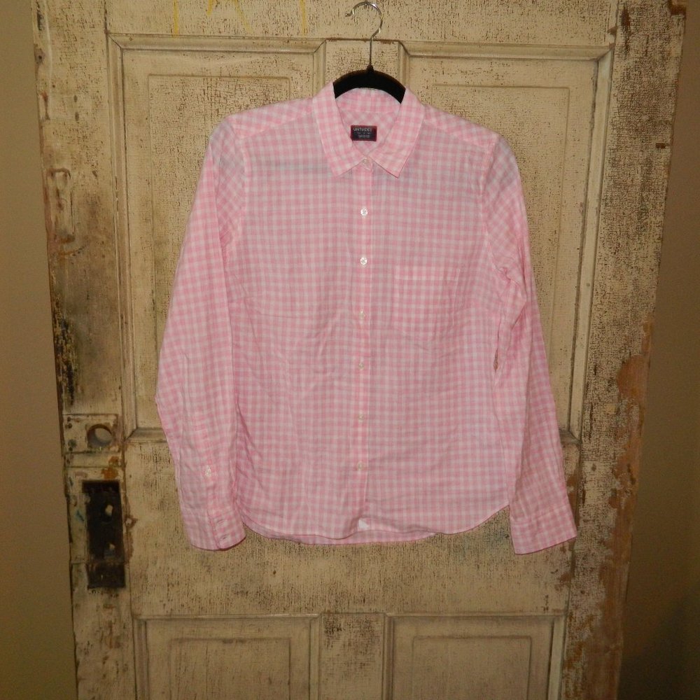 UNTUCKit Pink Gingham Button Down Shirt